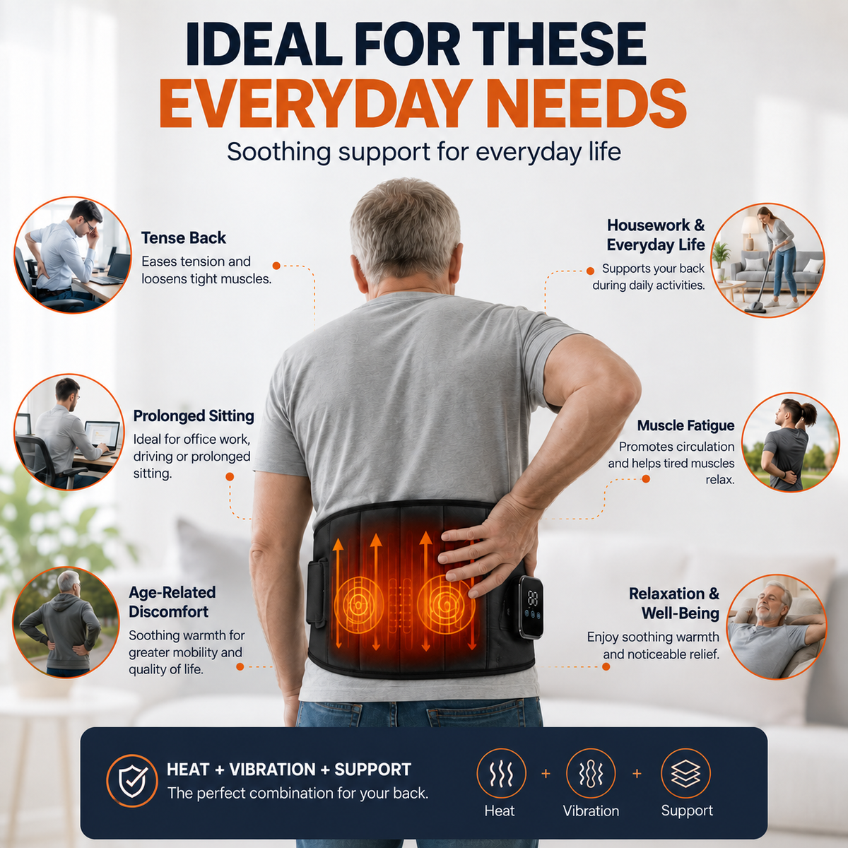 OrthoTherm Pro™ – Intelligenter Wärme- & Massagegürtel